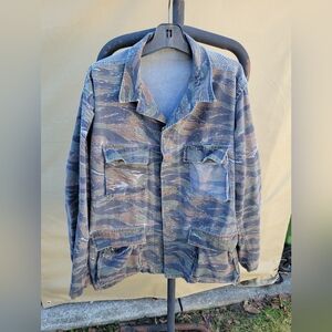 Vintage Tiger Stripe Camo Combat Jacket X-Large-Long